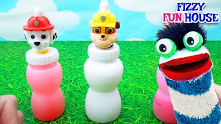 Fizzy Plays With Paw Patrol Slime Bottles  Fun Videos For Kids [upl. by Ekim138]