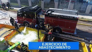 Ejercicio de Abastecimiento  Cuerpo de Bomberos de Santiago CBS [upl. by Boesch]