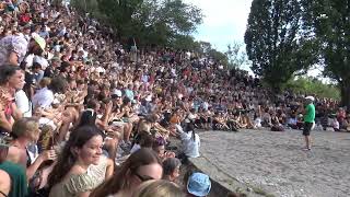 Berlin Mauerpark sundays  Karaoke in Front of Thousands Evangelize amp Despacito [upl. by Neirod]