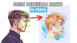 Como Desenhar ROSTO de PERFIL Tutorial para INICIANTES [upl. by Anileve]