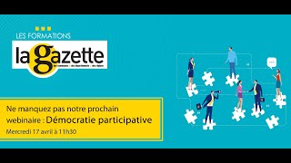 Webinaire  Démocratie participative [upl. by Tare142]