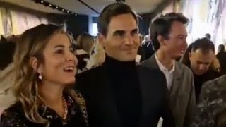 Roger Federer amp Mirka Federer at the 2023 Paris Fashion Week France [upl. by Neehar]