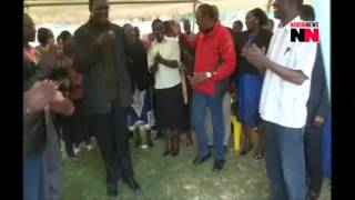 RAW VIDEO Uhuru and son walk from State House for dance next door [upl. by Ecal248]