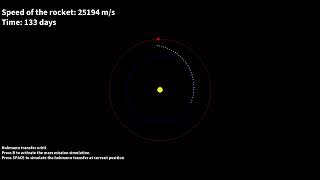 Hohmann transfer simulation on python [upl. by Dietsche]