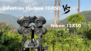 Celestron Upclose 10x50 Vs Nikon 12x50 Binoculars [upl. by Anahsed579]