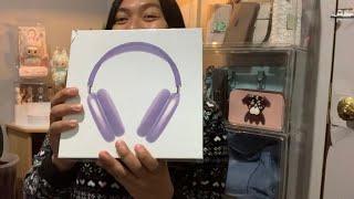 Unboxing My Airpods Max Purple Edition [upl. by Arinay]