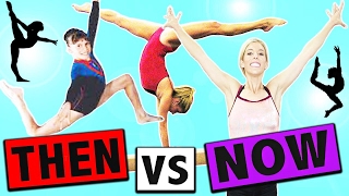 TRYING GYMNASTICS THEN VS NOW  Rebecca Zamolo [upl. by Sprung179]