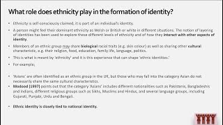 Ethnicity and Identity Sociology LESSON [upl. by Balbinder376]