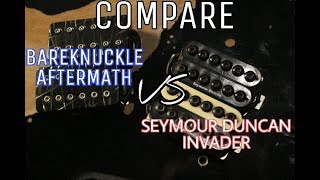 COMPARE Seymour Duncan Invader VS BareKnuckle Aftermath With Ibanez SZ320GD [upl. by Anivek]