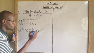 INTRODUCTION TO LAWS OF INDICES Multiplication and Division law of indices [upl. by Egdamlat]