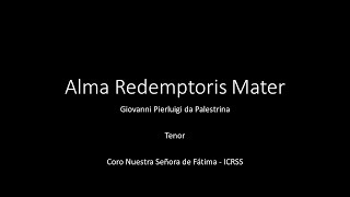 Alma Redemptoris Mater  Palestrina  Tenor [upl. by Laundes255]