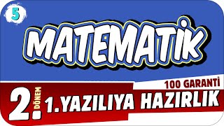 5Sınıf Matematik 2Dönem 1Yazılıya Hazırlık 📝 2023 [upl. by Mickey]