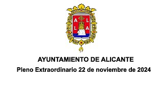 Pleno Extraordinario  22 de noviembre de 2024 [upl. by Relyuc403]