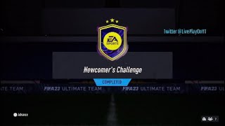 Newcomers Challenge SBC  CHEAPEST METHOD WALKOUT PACKED  FIFA 23 [upl. by Hut]