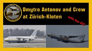 Dmytro Antonov and Crew at ZürichKloten with ADB Antonov 124 UR82008 with live ATC [upl. by Airla]