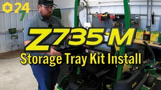 How to Install Storage Tray Kit on John Deere Z735M Zero Turn Mower [upl. by Ringo]