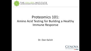 Proteomics 101  Amino Acid Testing for Building a Healthy Immune Response [upl. by Anama]