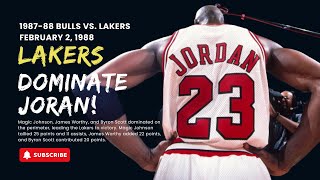 Bulls vs Lakers 198788  Magic Worthy Scott Dominate Jordan  Full Game [upl. by Selhorst26]