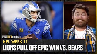 Jared Goff Lions pull off EPIC comeback vs Justin Fields Bears  Dave Helman  NFL on FOX Pod [upl. by Hadnama480]