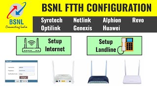 HOW TO CONFIGURE BSNL FTTH ONT ROUTER  MODEM Optical Fiber Internet and Free call VoIP [upl. by Orin]