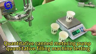 CIXIFM Quantitative canned metering pump quantitative filling machine testing meteringpump filling [upl. by Hersch805]