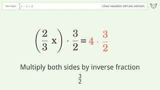 Solve 23x13 Linear Equation Video Solution  Tiger Algebra [upl. by Nodlew]