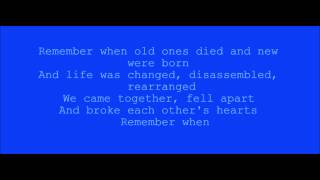 Remember When  Alan Jackson Lyrics On Screen [upl. by Bathulda251]