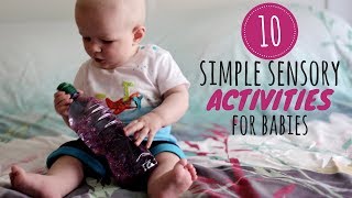 10 Simple Sensory Activities for Babies  DIY Baby Entertainment [upl. by Fairleigh]