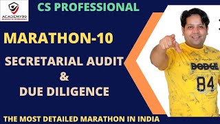 SECRETARIAL AUDIT COMPLIANCE MANAGEMENT AND DUE DILIGENCE  MARATHON10  CS PROFESSIONAL [upl. by Docila]