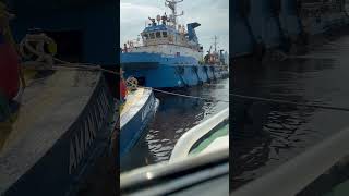 Manoeuvering using bow thrusters during mooring operation at Port ship vessel alongside mooring [upl. by Nnilsia]