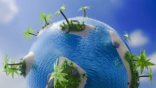 Stylized 3D Tropical Beach World Animation [upl. by Netneuq]