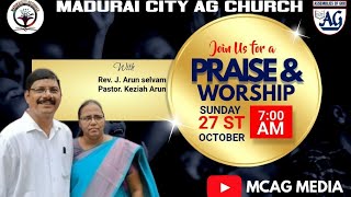 27102024  SUNDAY WORSHIP  MADURAI CITY AG CHURCH [upl. by Yznel]