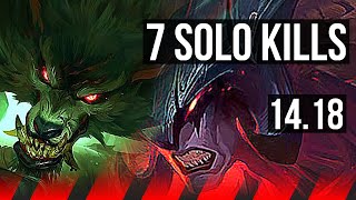 WARWICK vs AATROX TOP  7 solo kills 811 Legendary 500 games  EUW Master  1418 [upl. by Adyl]