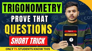 Short Trick 😍For Trigonometry Proof That QuestionsTrigonometry Short Tricks Trigonometry Part 3 [upl. by Raval]