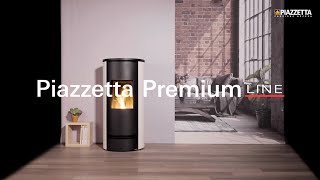 Piazzettas new Premium Line pellet stoves design and technology [upl. by Drofnil]