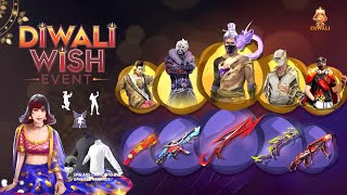 DIWALI WISH EVENT FREE FIRE 2024 PURPLE SHADE GOLDEN SHADE  FF NEW EVENT  FREE FIRE NEW EVENT [upl. by Philipp]