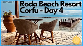 Roda Beach Resort 2023 DAY 4 Corfu  Will we finally see the sun [upl. by Ahsito369]