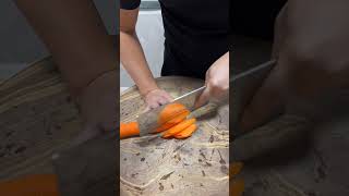 Carrot peeling and cutting skill [upl. by Parnas]