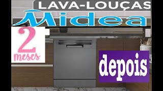 LAVA LOUÇAS MIDEA 8 SERVIÇOS DEPOIS DE 2 MESES DE USO PONTOS POSITIVOS E NEGATIVOS [upl. by Adnicul868]