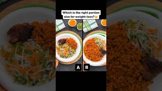 Which of these plates of Nigerian Jollof Rice is ideal for weight loss shorts zeeliciousfoods [upl. by Ynabla]