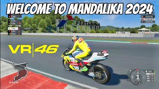 Valentino Rossi VR46 racing team test ride Mandalika 2024  MotoGP 24 [upl. by Lrac566]