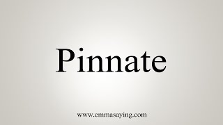 How To Say Pinnate [upl. by Lester784]