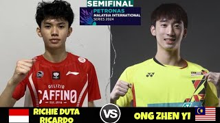 Gaspol Richie Duta Ricardo vs Ong Zhen Yi  MALAYSIA INTERNATIONAL SERIES 2024  Semifinals [upl. by Wilmar]