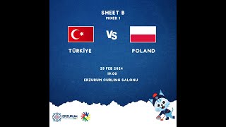 WINTER DEAFLYMPICS ERZURUM 2023  CURLING  TÜRKIYE vs POLAND MIXED 1 [upl. by Mcleroy]