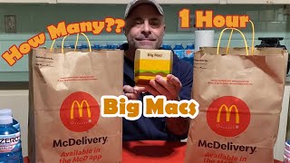 Biggest Big Mac Challenge ever One Hour One Person How many [upl. by Anahpos]