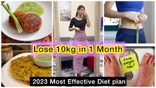 Lose 10kg in 1 Month January 2023 Most Effective Diet Plan  January weight loss challenge [upl. by Aneala]