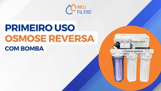 Filtro Osmose Reversa 15lh com BOMBA  Primeiro USO [upl. by Katti754]