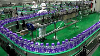 Korean drinking water plastic bottles mass production process in alkaline water factory [upl. by Reine]