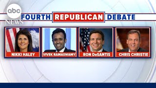 GOP debate 4 Republican presidential candidates set to take debate stage [upl. by Lenej761]