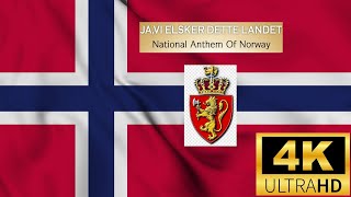 National Anthem of Norway 4k quotJa Vi Elsker Dette Landetquot [upl. by Yeltnarb99]